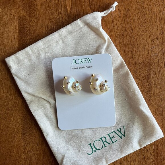 J. Crew seashell earrings NWT - Picture 4 of 10